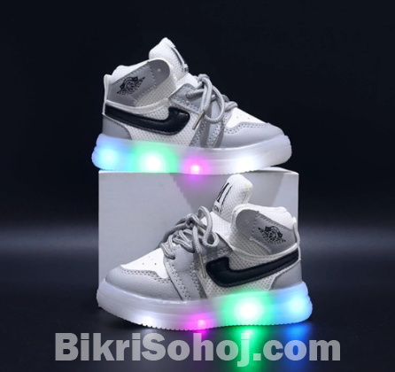 Fashion led shoes children's sports sneakers boys up l